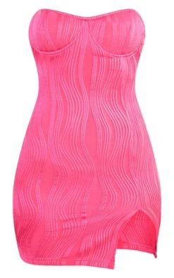 Hot Pink Crinkle Pointed Cup Bodycon Dress -VelvetMuse Store 8d318642a319e524b917056216730dcf01a37923 cmw9602 6