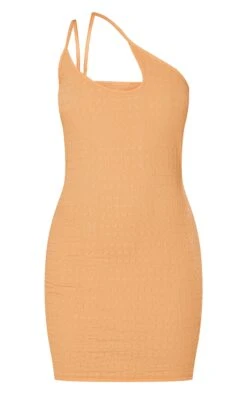 Orange Textured Asymmetric Strap Bodycon Dress -VelvetMuse Store 95075a3008e95d257b35fcdb2bcd772d27487991 cnd5888 5