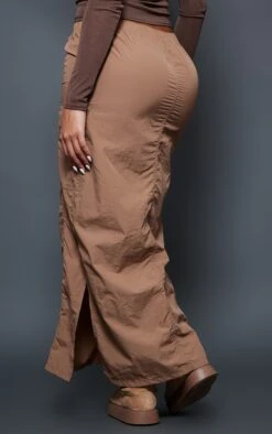 Shape Taupe Parachute Cargo Pocket Detail Tie Waist Midi Skirt -VelvetMuse Store 96633e5d7caa66e5c55e2e8d1a5d72616b7b3fcb cnc1841 3