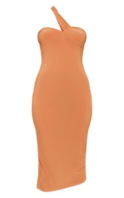 Clay Slinky One Shoulder Strap Pointed Hem Midi Dress -VelvetMuse Store 968bcf14abbb6716b2f1acbc920a5792cc5a97fb cnd5843 5