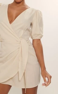 Oatmeal Linen Look Wrap Front Bodycon Dress -VelvetMuse Store 9b463d8df2333a5e84117623a30176ff5244a0f8 cnd4754 4