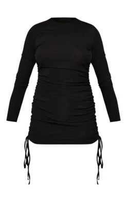 Black Thick Rib Ruched Side Bodycon Dress -VelvetMuse Store 9d242da7e529acb13f3c164fee52fd7e25dabe8d cnd2181 5