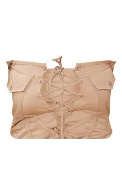 Shape Deep Stone Cargo Lace Up Pocket Detail Top -VelvetMuse Store 9ea83747bcb5170a352ea1aac7b741e1dc894dec cmz3154 5