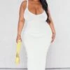 Plus Cream Maxi Knitted Dress
