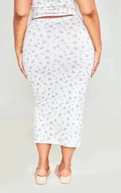 Plus Cream Ditsy Floral Midi Skirt -VelvetMuse Store a50dd63a90b3d63e46f52c377e87aff4ea5362d4 cnd8697 3