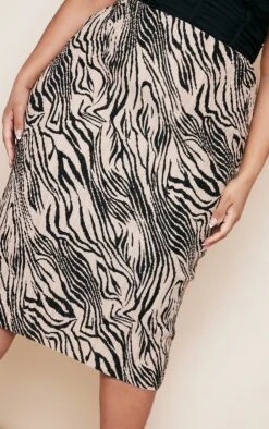 Plus Black Zebra Print Plisse Printed Midi Skirt -VelvetMuse Store a96183d2969dbf364e7f9aa2f3d8f95cac8d6e75 cne5093 4