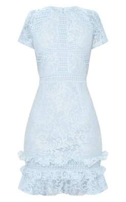 Dusty Blue Frill Hem Lace Bodycon Dress -VelvetMuse Store a982d1dd775e637c1e4cdffd321cb6e111074029 CLU7969 3