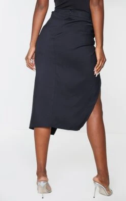 Black Woven Ruched Detail Midi Skirt -VelvetMuse Store ade05777d6a6e528c070e433f523ba6a41229e96 cmo3044 3