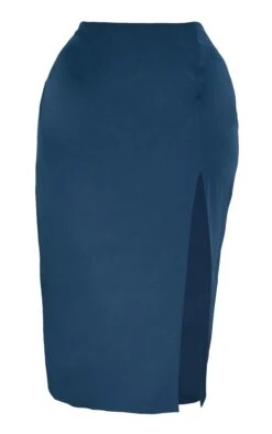 Plus Petrol Side Split Fitted Midi Skirt 9 Plus Petrol Side Split Fitted Midi Skirt -VelvetMuse Store af3c344cd9393f50613a908f39ddb05cc94d3773 cnc7389 5