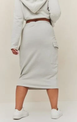 Plus Grey Sweat Cargo Skirt -VelvetMuse Store b95b8ed75c2365063fc944d97cf13953f6ee16b3 cnd7341 3