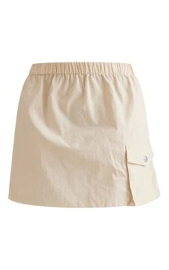 Cream Parachute Pocket Cargo Mini Skirt -VelvetMuse Store ca565b82527a391a4624338b689b477c84c24f3d cnc8631 6