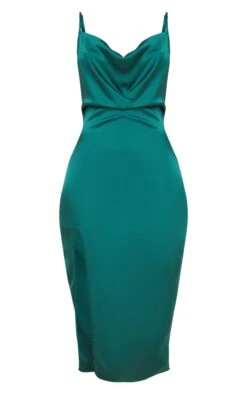Emerald Green Strappy Satin Cowl Midi Dress 7 Emerald Green Strappy Satin Cowl Midi Dress -VelvetMuse Store cef8f60f23ba52870c4fc9e002b91394ad013cf8 CLW6438 3