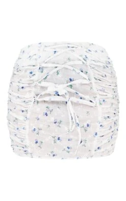 Petite White Floral Print Lace-Up Mini Skirt -VelvetMuse Store cf2ade64415af2039ea220aeb81d8b42b29f5015 cnd7076 6