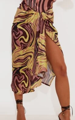 Mocha Printed Woven Open Drape Front Midi Skirt -VelvetMuse Store d42c0d37aec3a9a0ecfb12f5ec7bda8705a0d7d5 cna5106 4