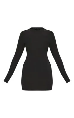 Black Slinky Backless Hood Detail Bodycon Dress -VelvetMuse Store d483819a05c61673397405bbacdb41c09f95c483 cnc7763 5