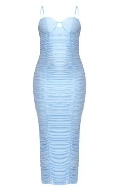 Light Blue Mesh Ruched Underwire Detail Strappy Midaxi Dress -VelvetMuse Store d68fb2f4bf48b38b2e99c64c1adeb377c3a78922 cne3000 5