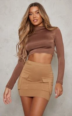 Camel Jersey Cargo Pocket Detail Mini Skirt -VelvetMuse Store d76d6ff1f6a20f1ad9f964606bfbe9ea012c97f5 cnd3672 4
