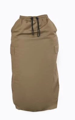 Plus Khaki Twill Cargo Midaxi Skirt -VelvetMuse Store dc4143c9cc515f0c8c801c1ff2f6bf1fbab9bcf8 cnd2413 5