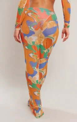 Orange Palm Tree Print Mesh Low Rise Midaxi Skirt -VelvetMuse Store df816a88146d9269418e9166ce9b21f35e314171 cne2666 3