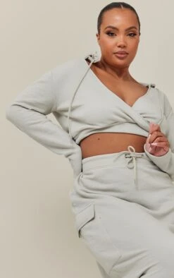 Plus Grey Sweat Cargo Skirt -VelvetMuse Store e039994ec3030107ca0b04555b4a83e046356459 cnd7341 4