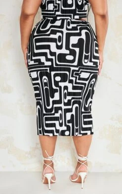 Plus Black Print Plisse Midi Skirt -VelvetMuse Store e16d3ade63c824d253d209ee8288b39affaa3fbe cne6410 3