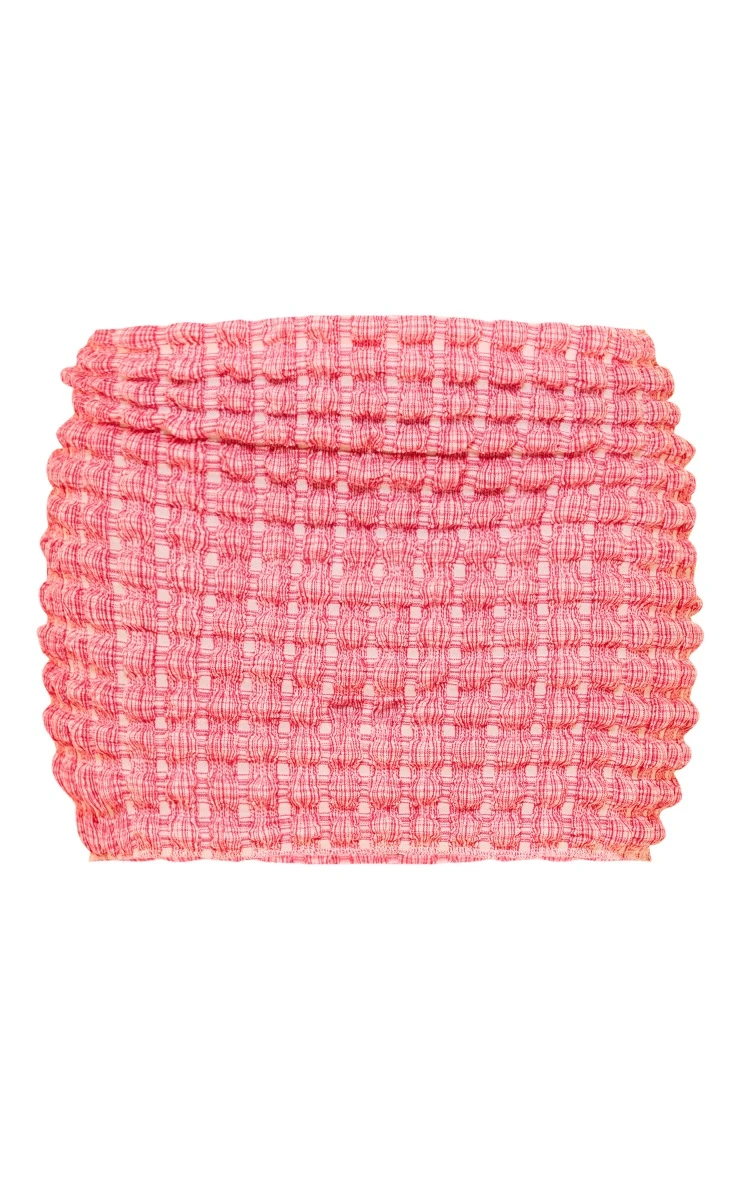Bright Pink Popcorn Textured Micro Mini Skirt 5 Bright Pink Popcorn Textured Micro Mini Skirt - Image 5