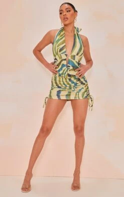 Green Zebra Print Ring Detail Ruched Side Bodycon Dress -VelvetMuse Store ecda38a3f591c7bfc4d6fcd2f0f76bba5bc41e15 cmy7171 4