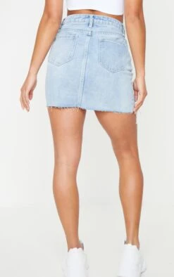 Petite Light Blue Wash Ripped Mini Denim Skirt -VelvetMuse Store ed5960cd44c9dc5ff435573f50d709bd1f587e44 CMH4217 3